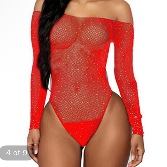 Ted long sleeve see thru mesh body suit Brand Newww♥️ for Valentine’s Day!!!😍🥰 - Picture 2 of 4